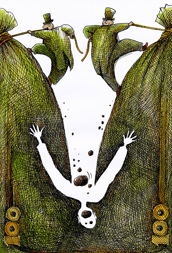 «Капіталізм». 2011. Папір, гелева ручка